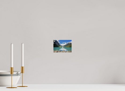 14.7 x 10 cm, Metal Lake Louise Banff National Park Alberta