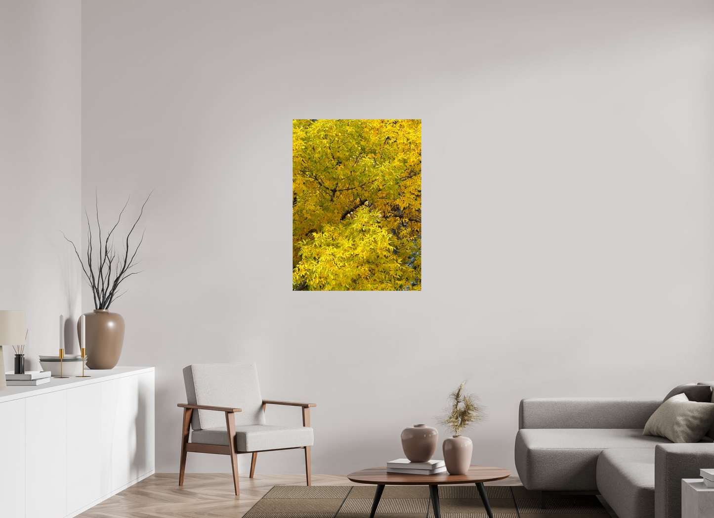 75 x 100 cm, Metal Autumn Trees