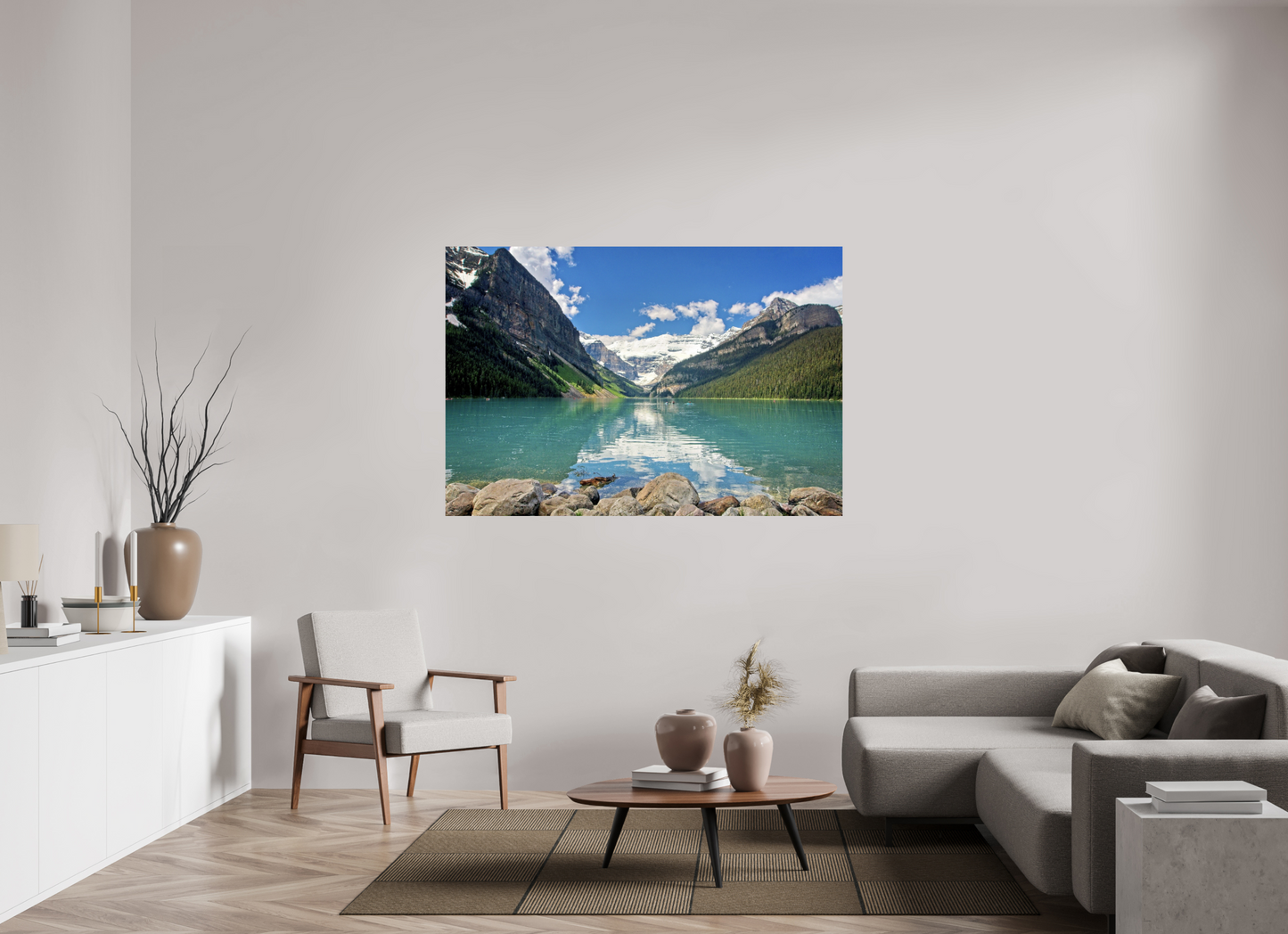 162 x 110 cm, Metal Lake Louise Banff National Park Alberta