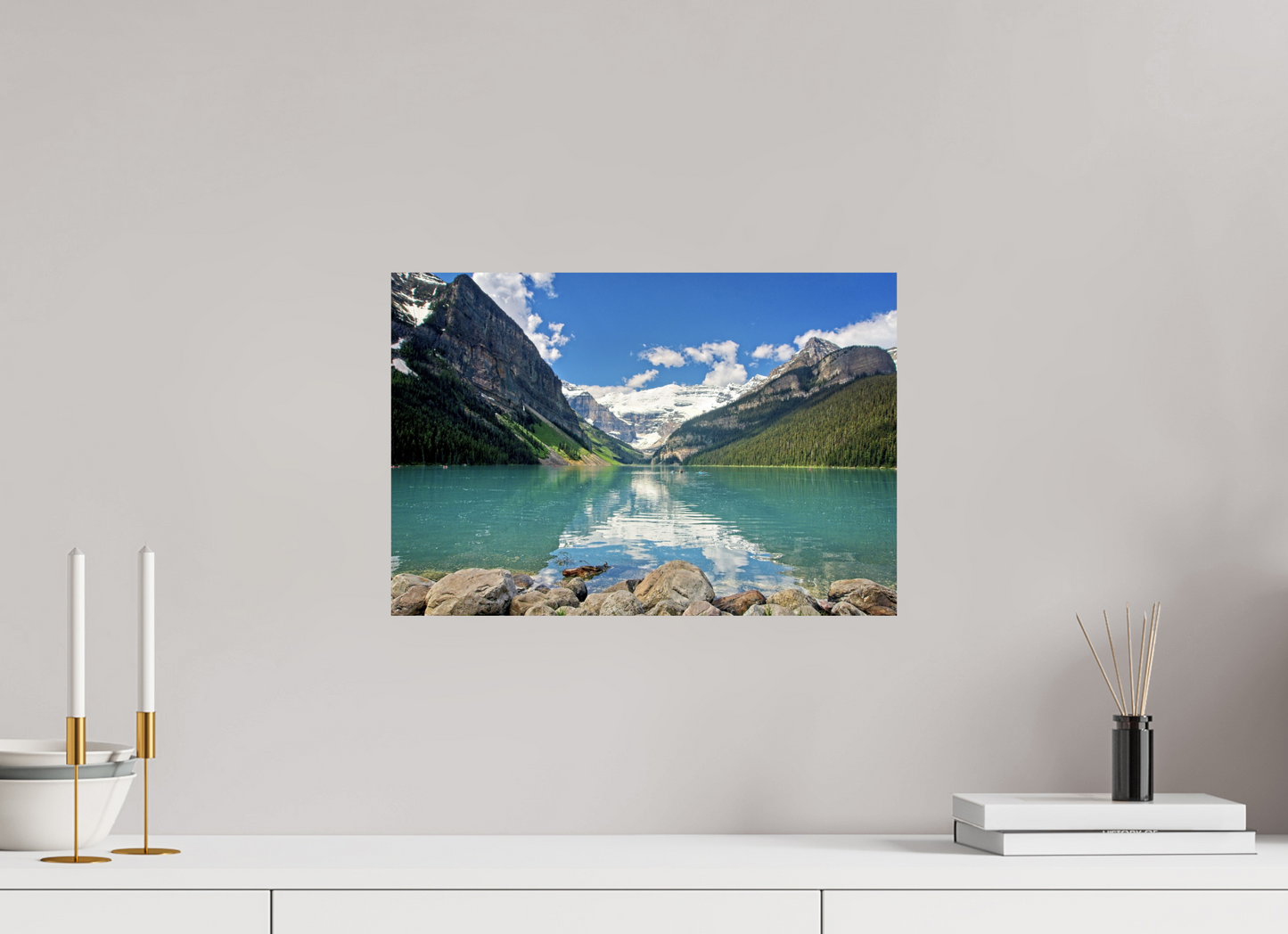 44.2 x 30 cm, Metal Lake Louise Banff National Park Alberta