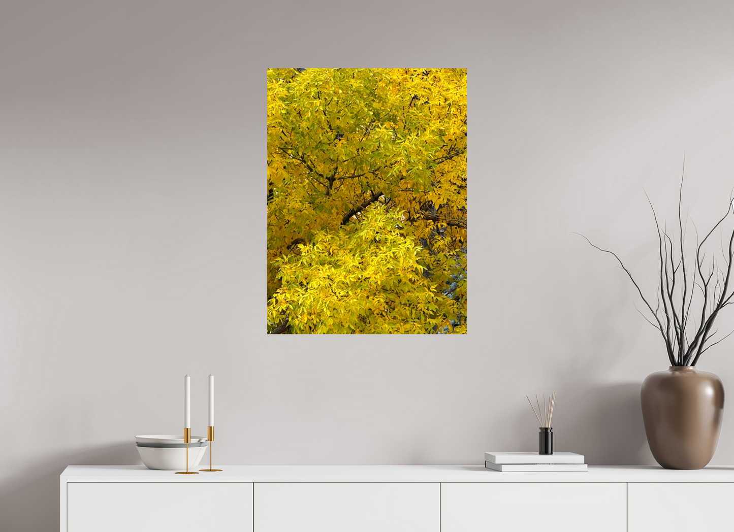 60 x 80 cm, Metal Autumn Trees