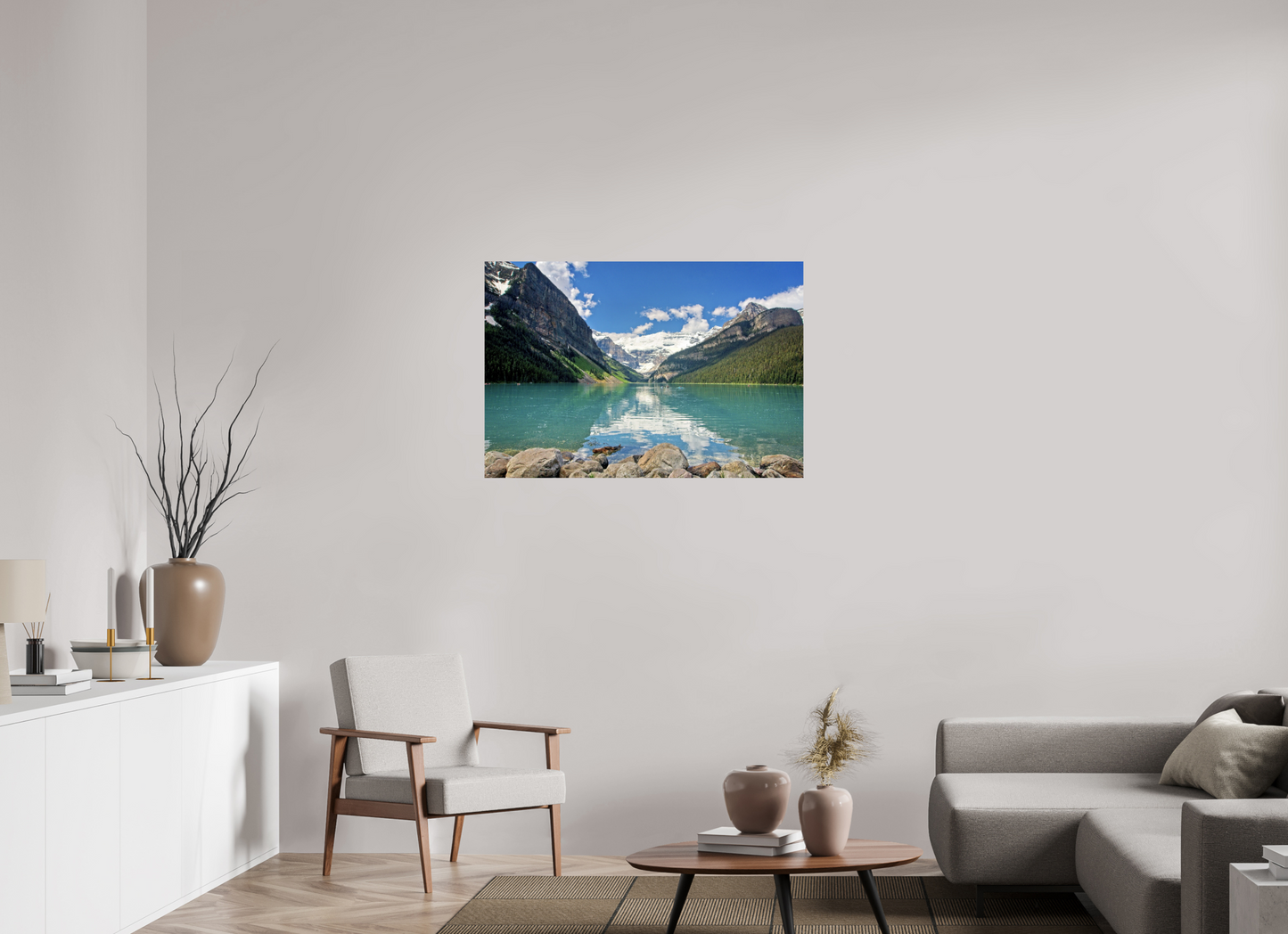 103.1 x 70 cm, Metal Lake Louise Banff National Park Alberta